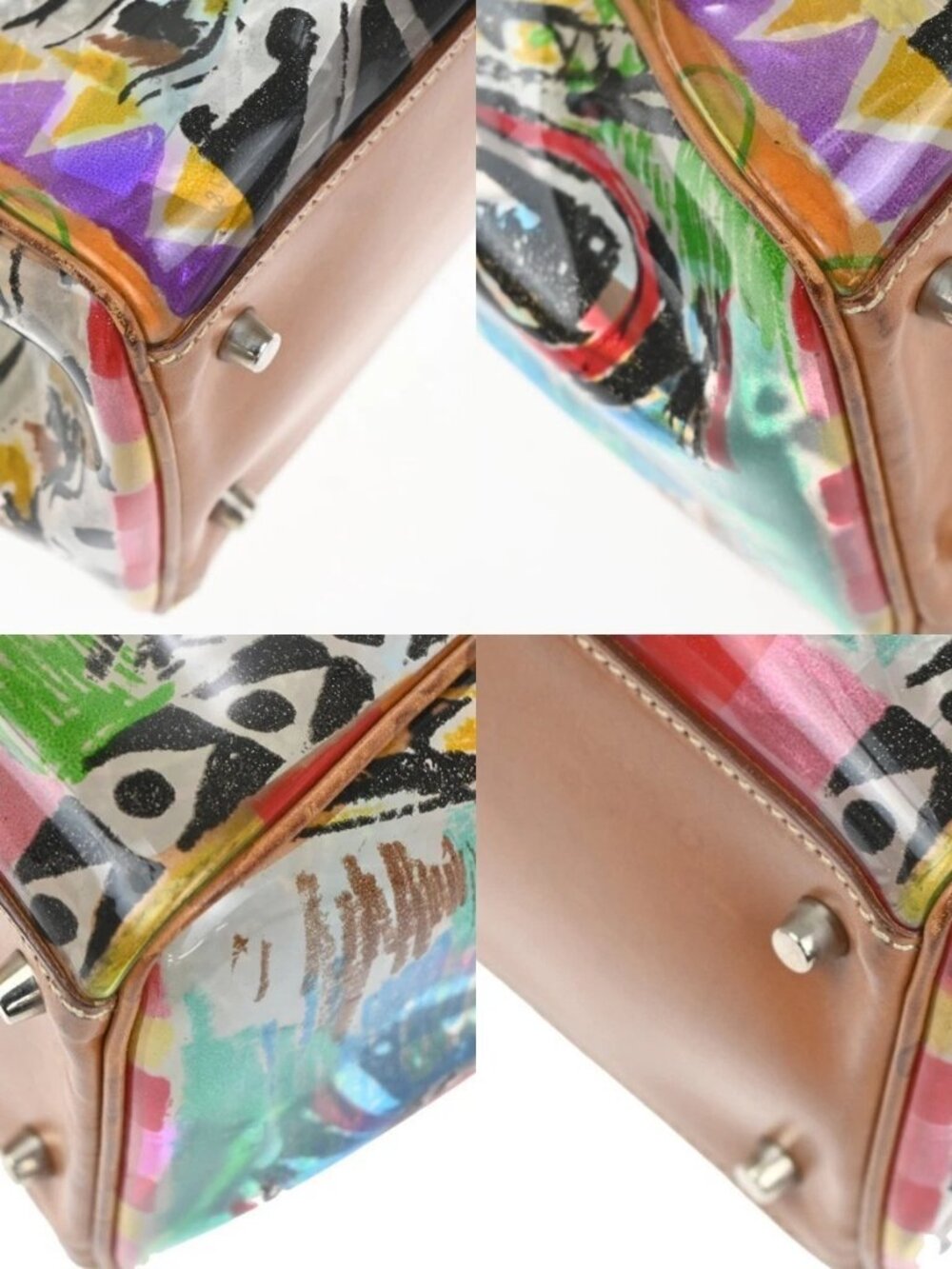 PRADA Venetian Print Shoulder Tote Bag Vinyl Leather Brown SHW Italy 37KD059 - Picture 13 of 13